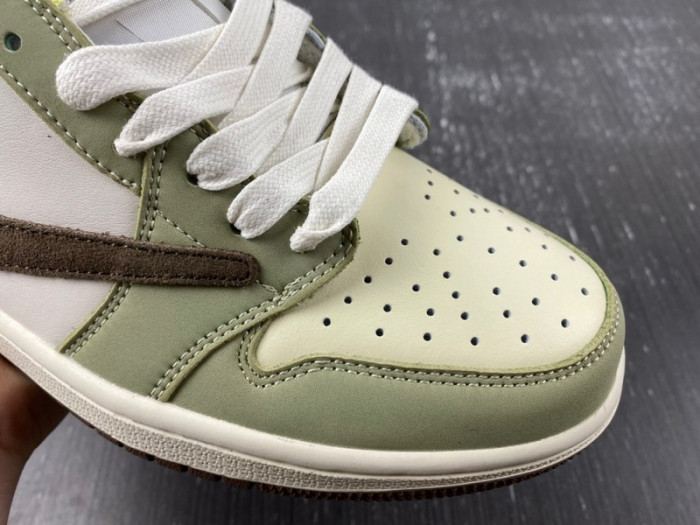 Travis Scott x Air Jordan 1 Low White/Green/Brown DM7866 603