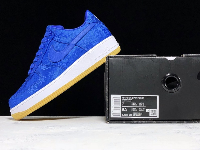 The Clot x Nike Air Force 1 Low in Game Royal CJ5290-400