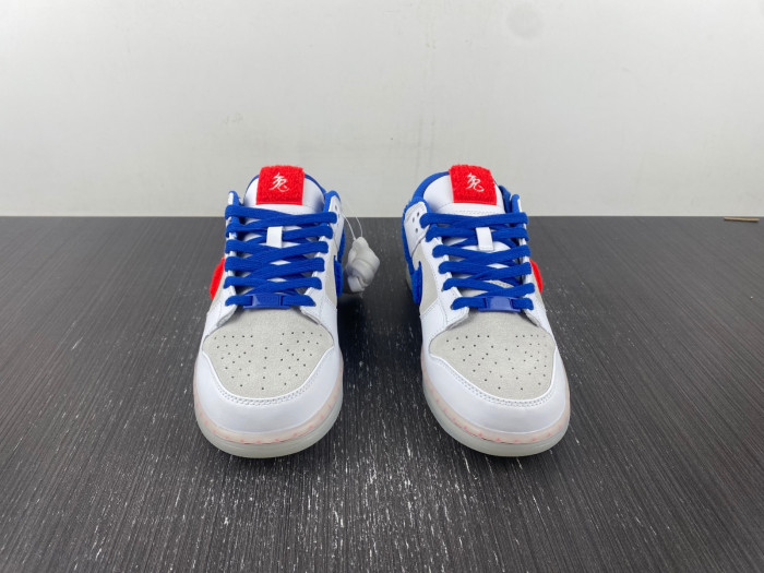 Nike Dunk Low Year of the Rabbit "White/Crimson-Varsity Royal" FD4203-161