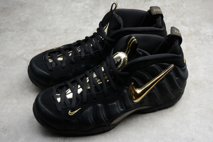 Air Foamposite Pro Black Metallic Gold  624041-009