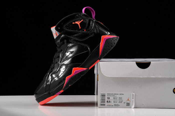 AIR JORDAN 7 RETRO BLACK PATENT 313358-006