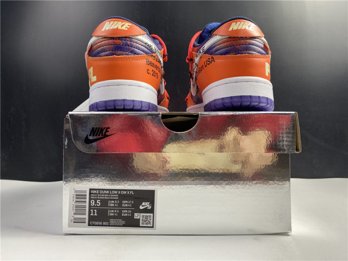 OF x Nike SB Dunk Low Orange Perple White  CT0856-801