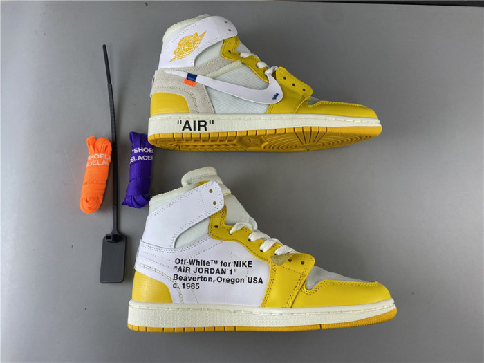 AIR JORDAN 1 X OF NRG WHITE YELLOW AQ0818 149
