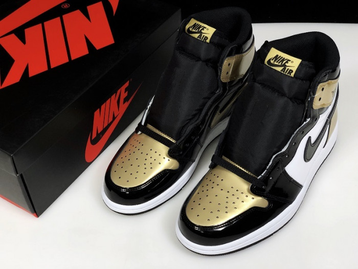 Jordan 1 Retro High NRG Patent Gold Toe  861428-007
